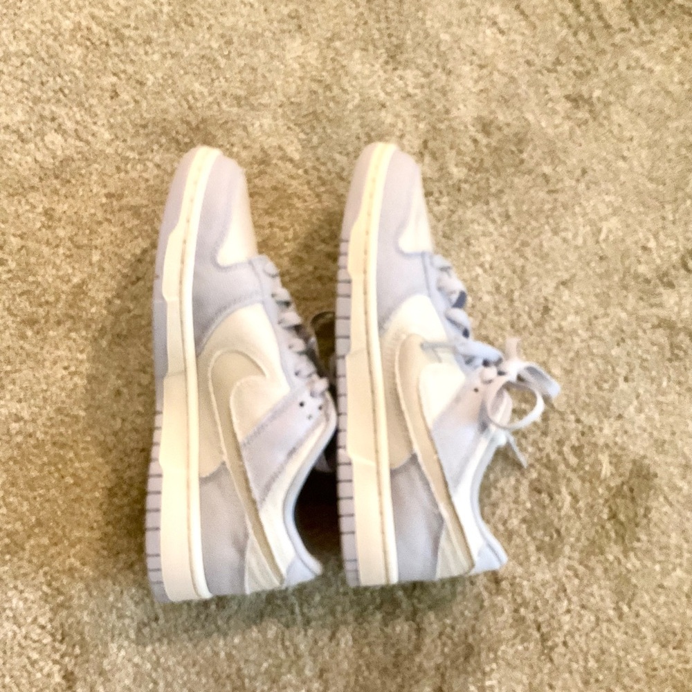 Periwinkle and White Sneakers